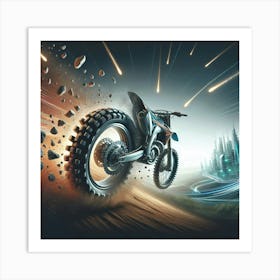 Dirt Bike Racing Art Print