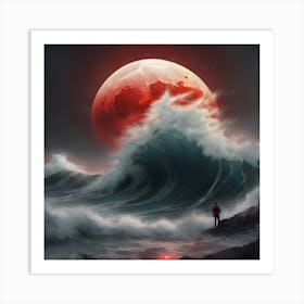 Red Moon In The Sky Art Print