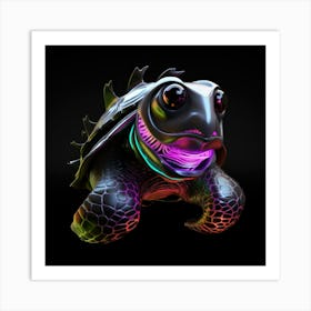 Turtle With Glowing Eyes Poster