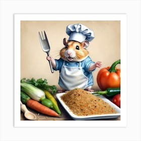 Chef Hamster 31 Art Print