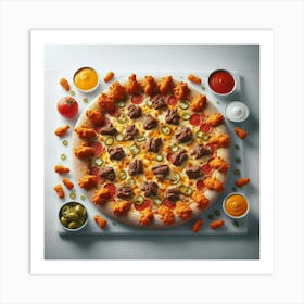 Pizza With Toppings Art Print