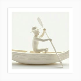 Man In A Boat 1 Art Print