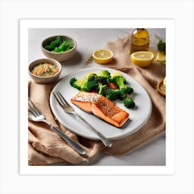 553972 Baked Salmon Fillet With A Perfectly Crispy Skin A Xl 1024 V1 0 Art Print