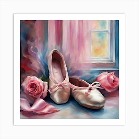 Pink Ballet Pumps Art Print