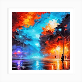 Night In The City 18 Art Print