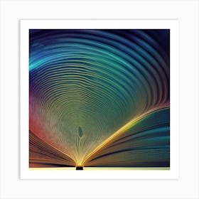 Open Book With Swirls Art Print