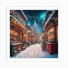 Welcome To Christmas Town Art Print