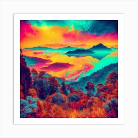 Vibrant Digital Art Art Print