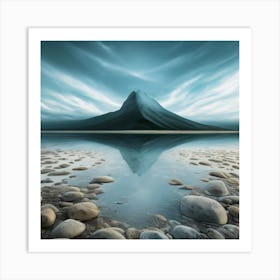 Mountain Reflected In Water Art Print