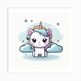 Cute Unicorn 829 Art Print