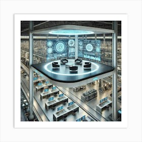 Futuristic Observation Deck Art Print