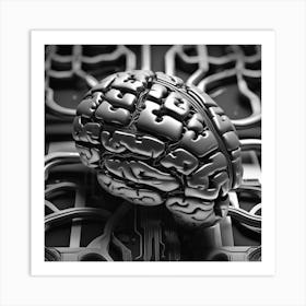 3d Rendering Of The Brain Art Print