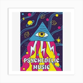 Psychedelic Music 1 Art Print