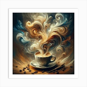 Coffee Painting Art Print