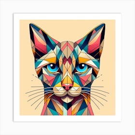 Geometric Art Cat 1 Art Print