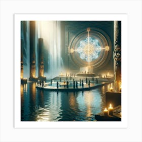 Cascade Sovereignty Temple Place Of Ritual Art Print