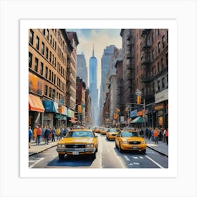 New York City Yellow Taxis Art Print