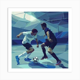 Soccer Players In Action Art Print