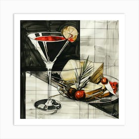 Cocktails Popular - Martini Vibrante Art Print