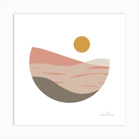 Desert Landscape.A fine artistic print that decorates the place. Art Print