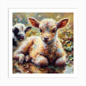 Lamb and Kid Art Print