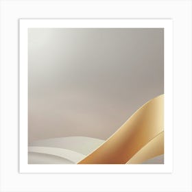 Abstract Gold Waves Background Art Print