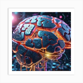 Artificial Intelligence Brain 66 Art Print