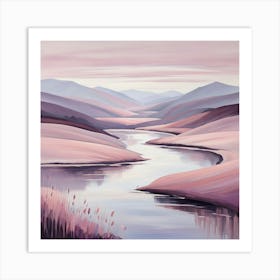 Pink River Art Print