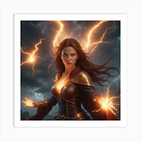 Marvel Captain Marvel Art Print