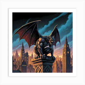 Menacing Gargoyle Art Print