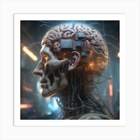 Cyborg Brain 33 Art Print