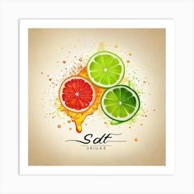 Sour Citrus Salt Art Print