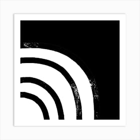 Black And White Abstract Painting 3 Art Print