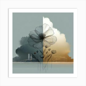 Flower In The Sky 5 Art Print