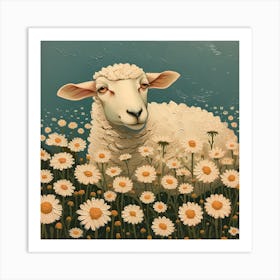 Sheep Fairycore Painting 6 Art Print