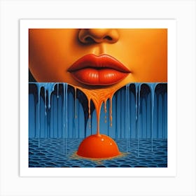 Woman With An Orange Art Print