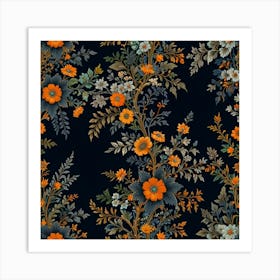 Floral Wallpaper 11 Art Print