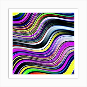 Abstract Wavy Lines 1 Poster