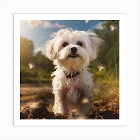 Maltese Dog Art Print