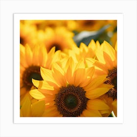 Sunflowers In The Field 1 Art Print