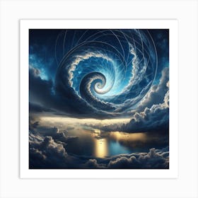 Spiral In The Clouds Art Print