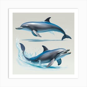 Dolphins 2 Art Print