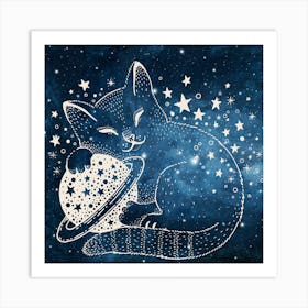 Galaxy Kitty Art Print (1) Art Print