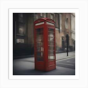 Alone, phone booth Art Print