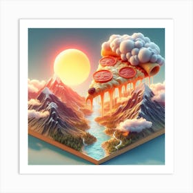 Pizza Slice In The Sky Art Print