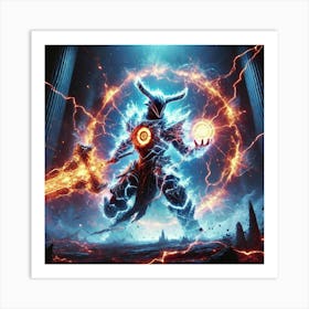 Core Guardian Energy Strike Art Print