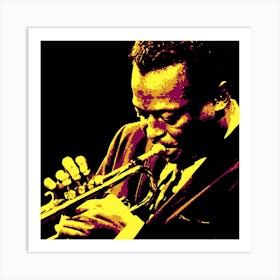 Miles Davis Jazz Music in Pop Art Illustration 4 Art Print