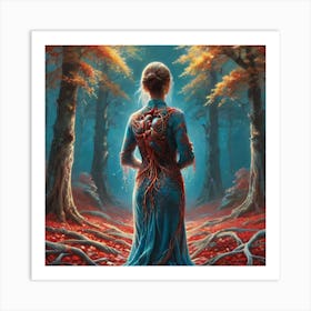 Woman In The Woods 9 Art Print