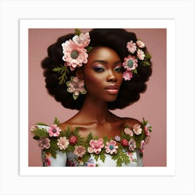 Portrait Of African American Woman Art Print