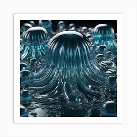 Blue Jelly 4 Art Print